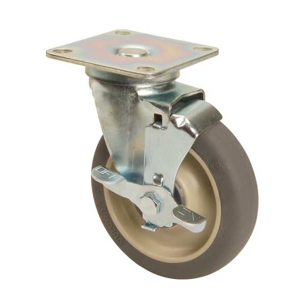 Caster, Plate , 5", 3.5"Plt, W/Brk